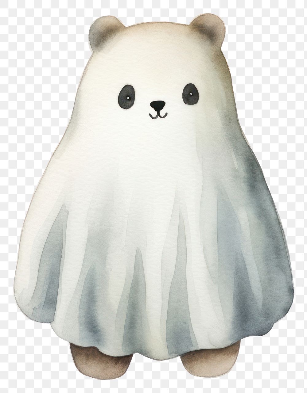 PNG Bear wearing ghost custume animal cartoon mammal. 