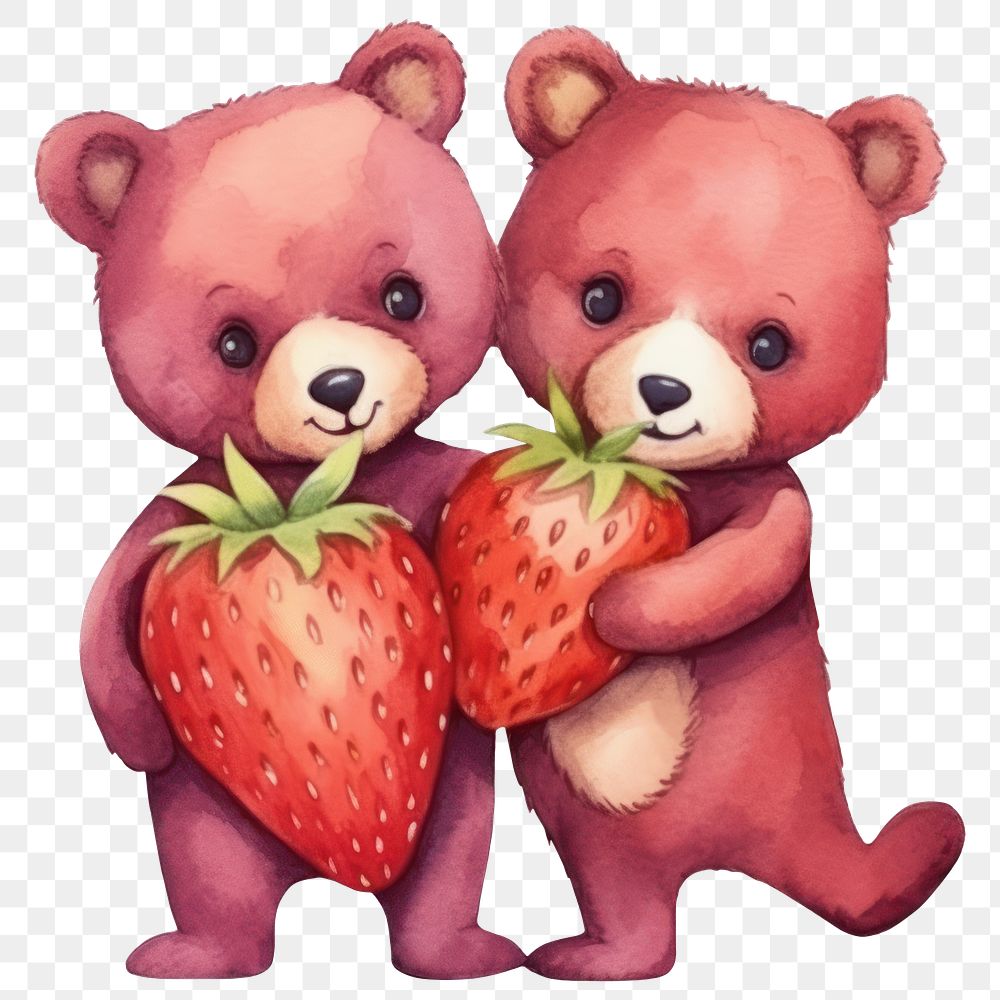 PNG Valentines strawberry cartoon fruit. AI generated Image by rawpixel.