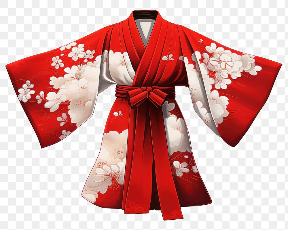 PNG Japanese kimono robe white background architecture. AI generated Image by rawpixel.