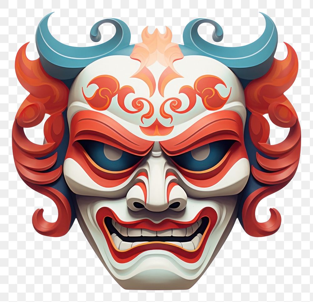 PNG Japanese mask representation celebration creativity. AI generated Image by rawpixel.