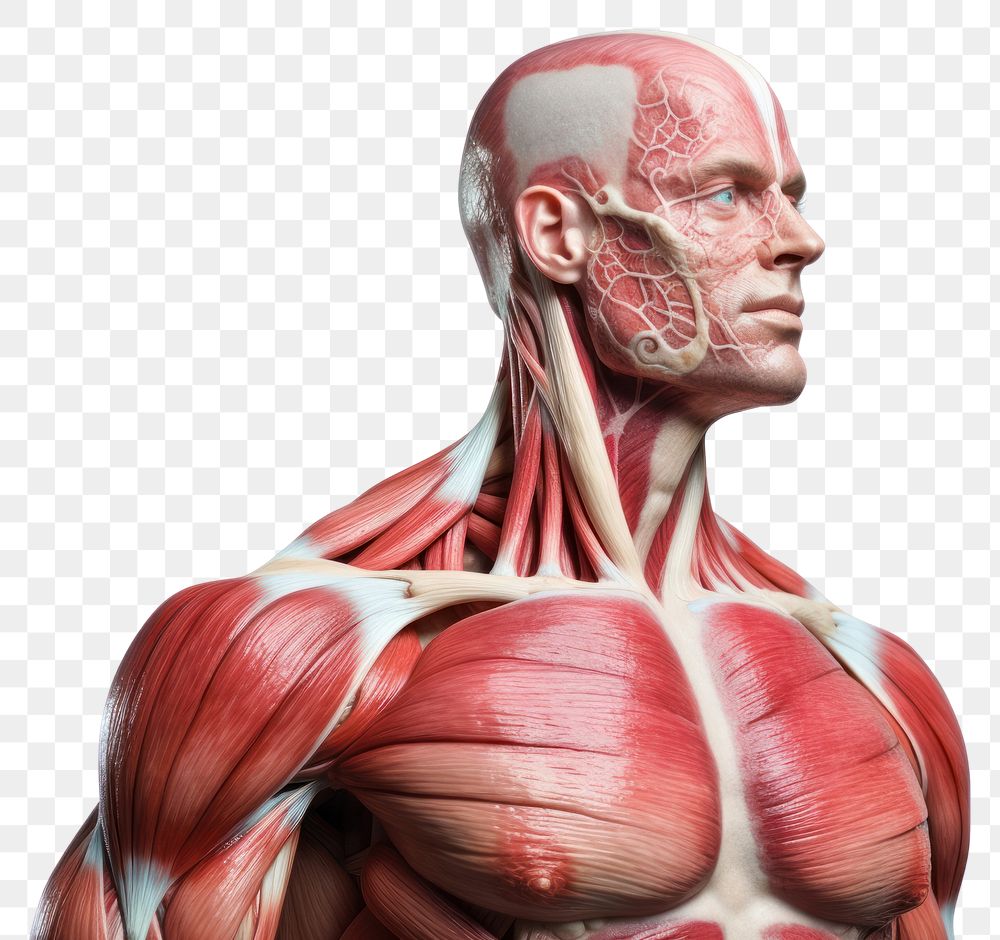 PNG  Muscles torso adult human. AI generated Image by rawpixel.
