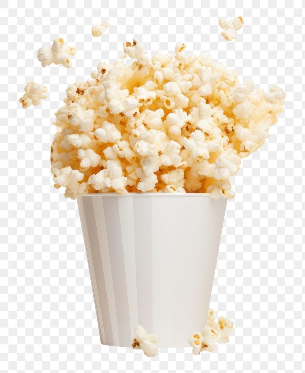 PNG  Popcorn snack food white background. AI generated Image by rawpixel.