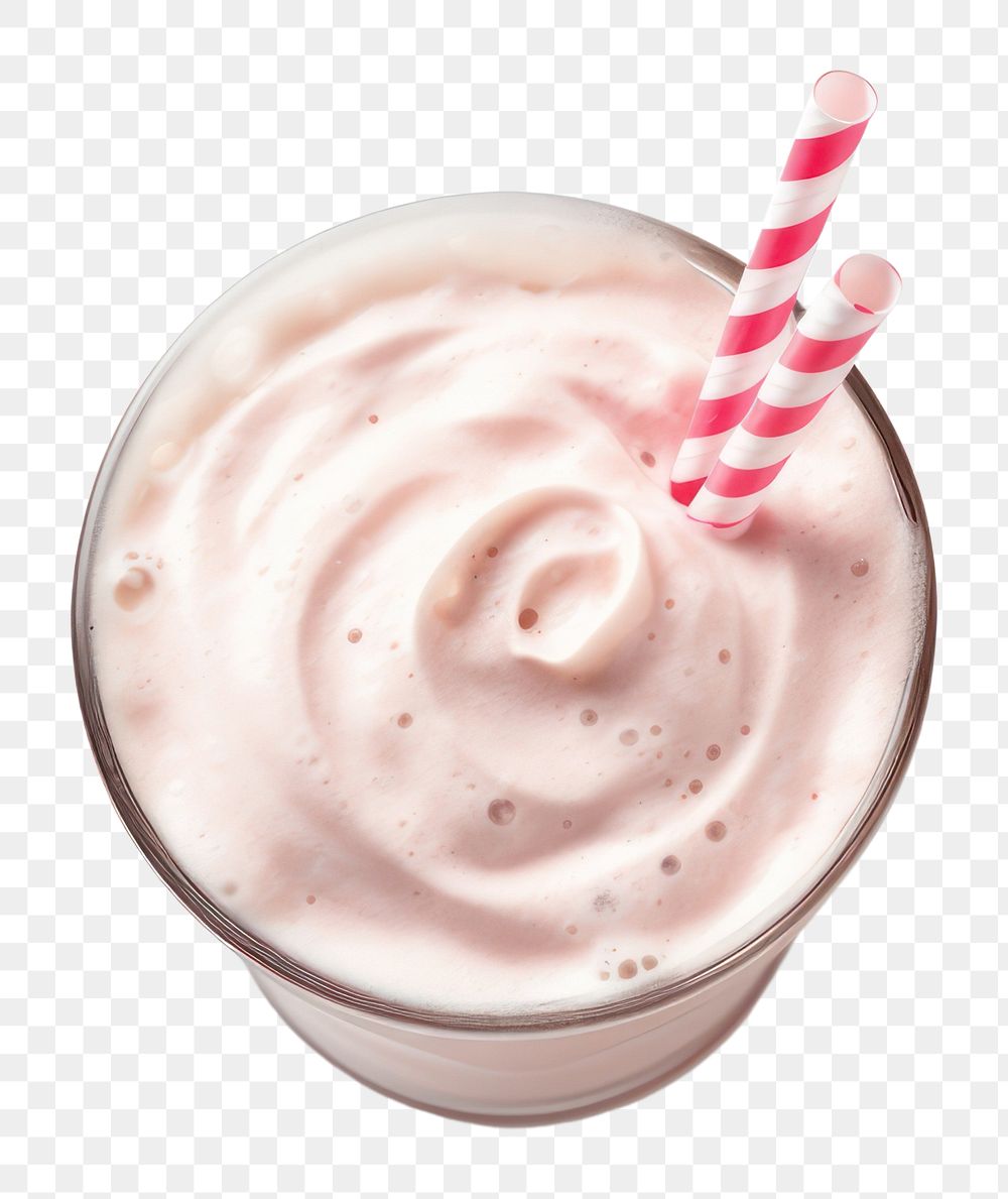 PNG  Milkshake milkshake smoothie dessert. AI generated Image by rawpixel.