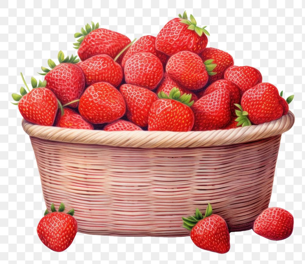 PNG Strawberry basket fruit plant food. 