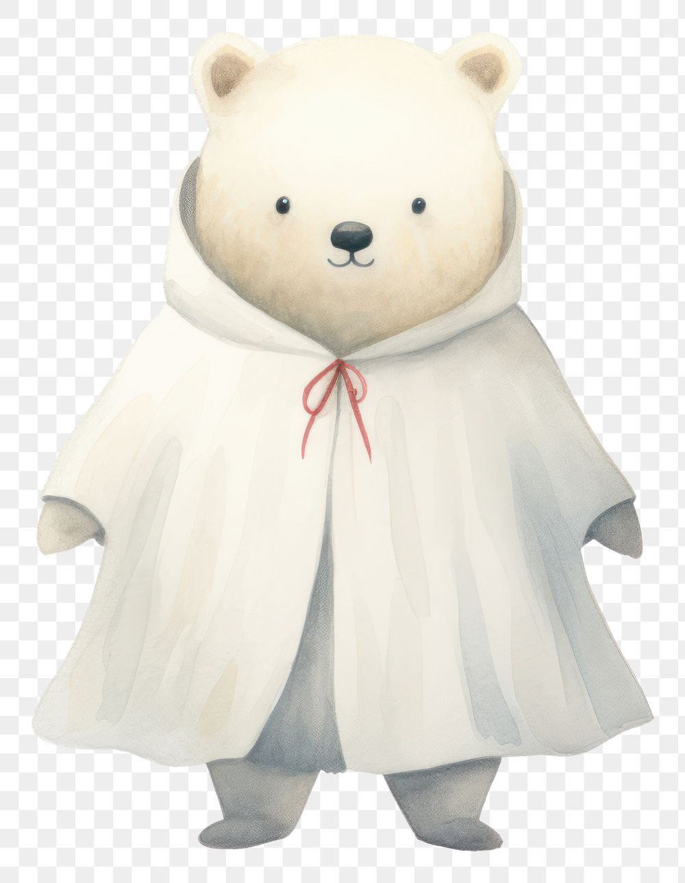 PNG Cute white bear mammal animal toy. 