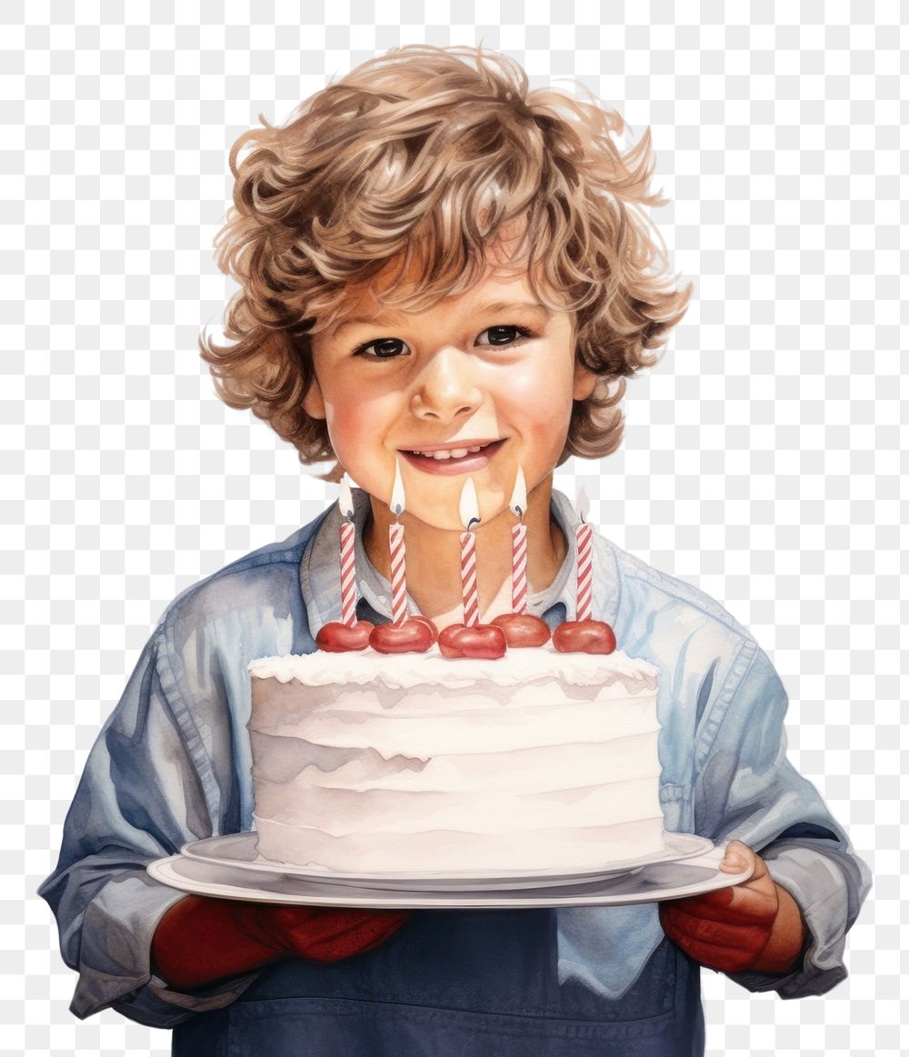 PNG Birthday cake portrait holding. AI generated Image by rawpixel.