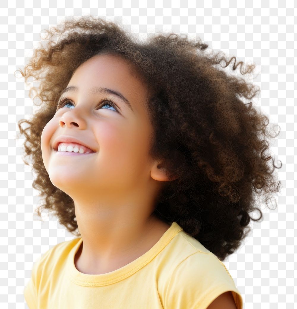 PNG  Girl child looking smile happy. AI generated Image by rawpixel.
