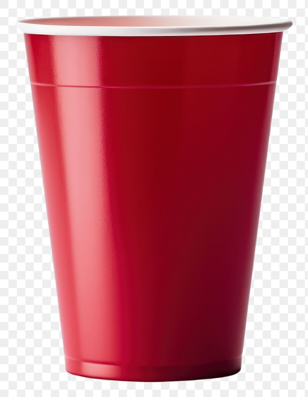 PNG Red plastic party cup white background refreshment disposable. AI generated Image by rawpixel.