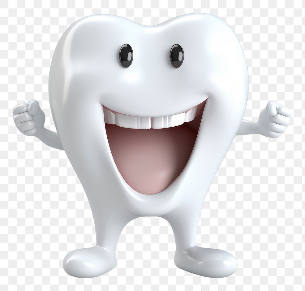 PNG  Healthy tooth cartoon white teeth. AI generated Image by rawpixel.