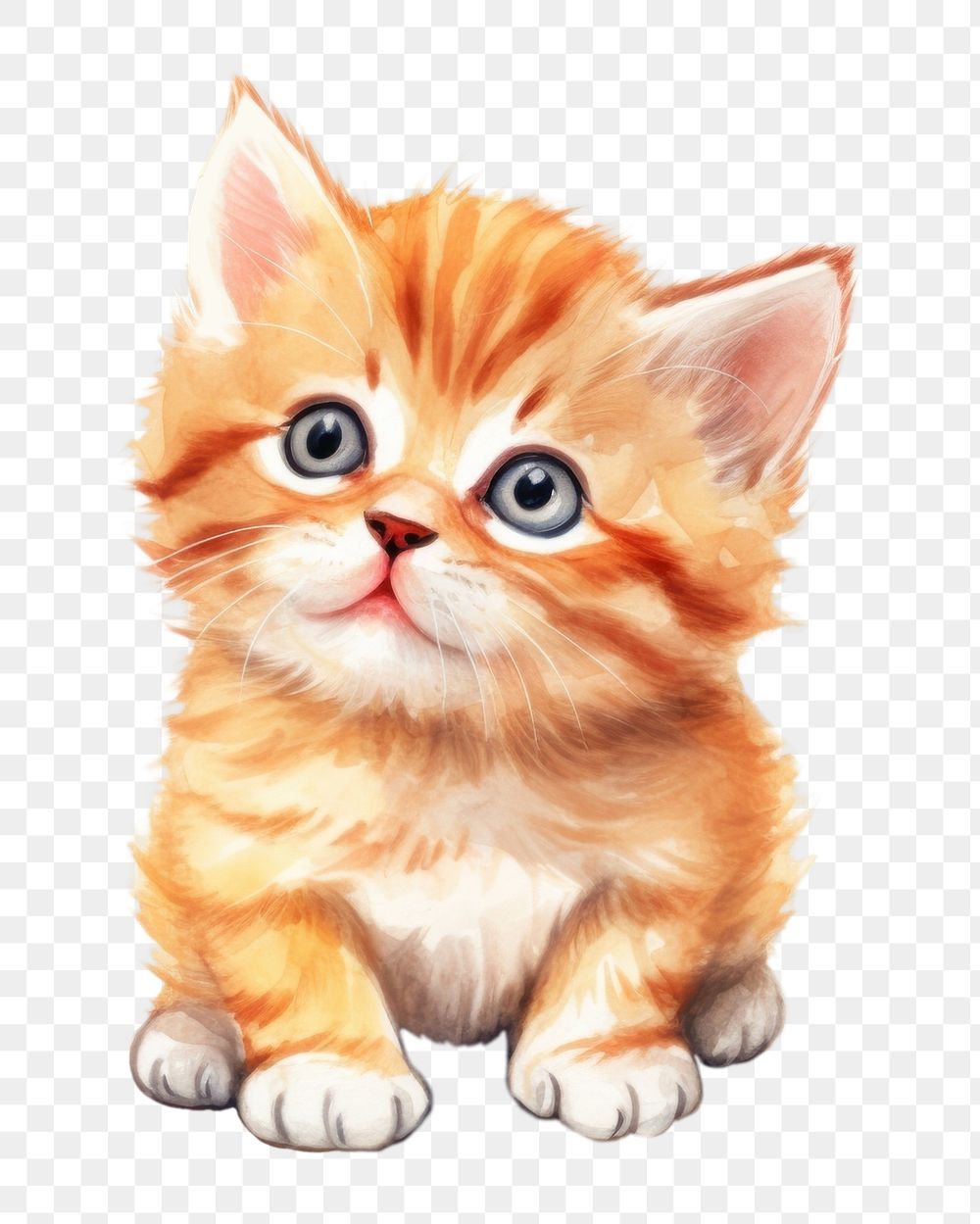 PNG Baby cat cute animal drawing mammal. 