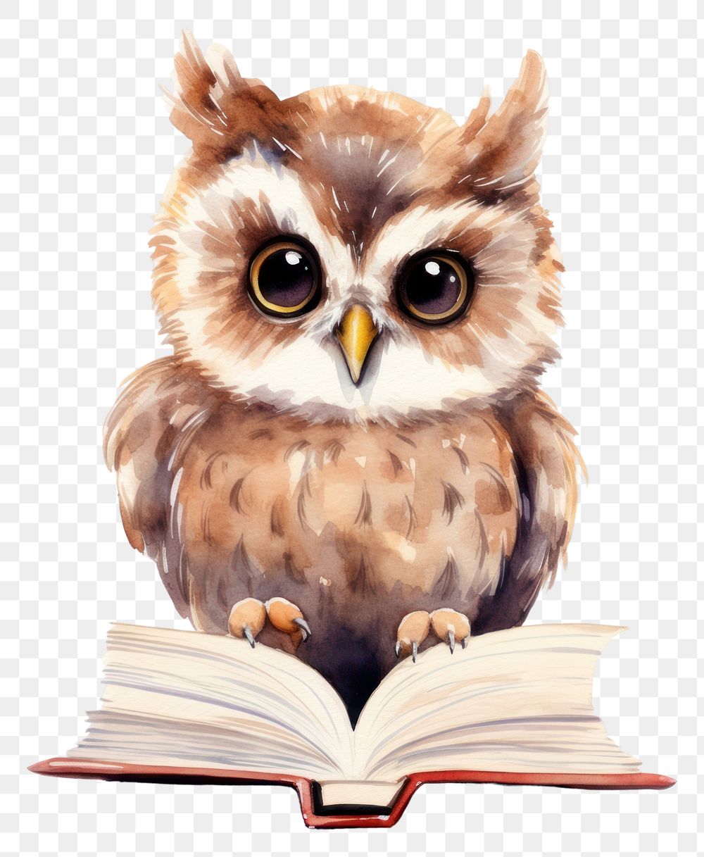 PNG Owl book publication animal. 