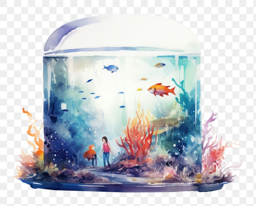 PNG Transparent aquarium fish underwater. AI generated Image by rawpixel.