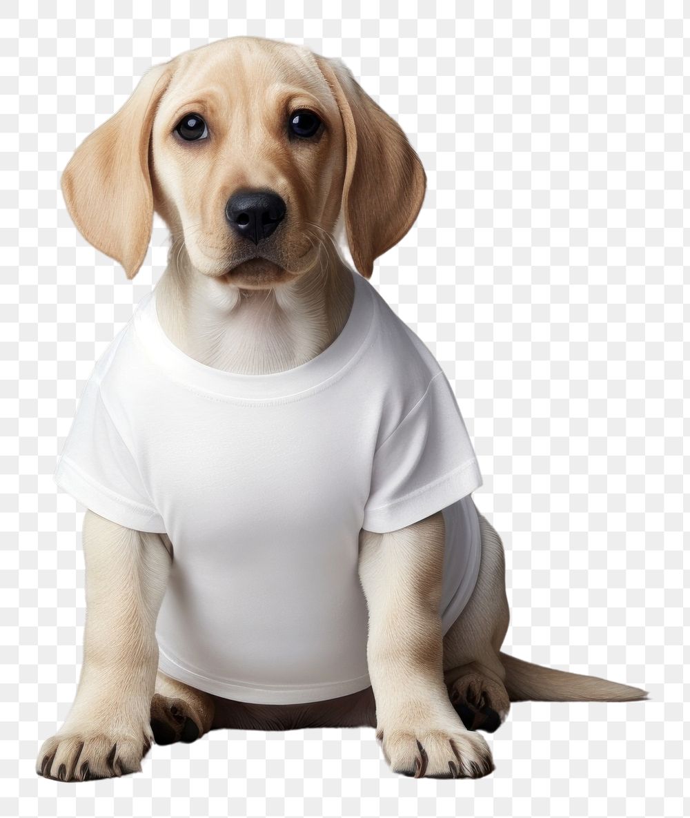 PNG Dog wearing pet white t-shirt mockup dog animal mammal. AI generated Image by rawpixel.