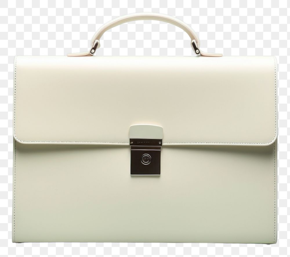PNG A white contrasting briefcase handbag accessories accessory. AI generated Image by rawpixel.
