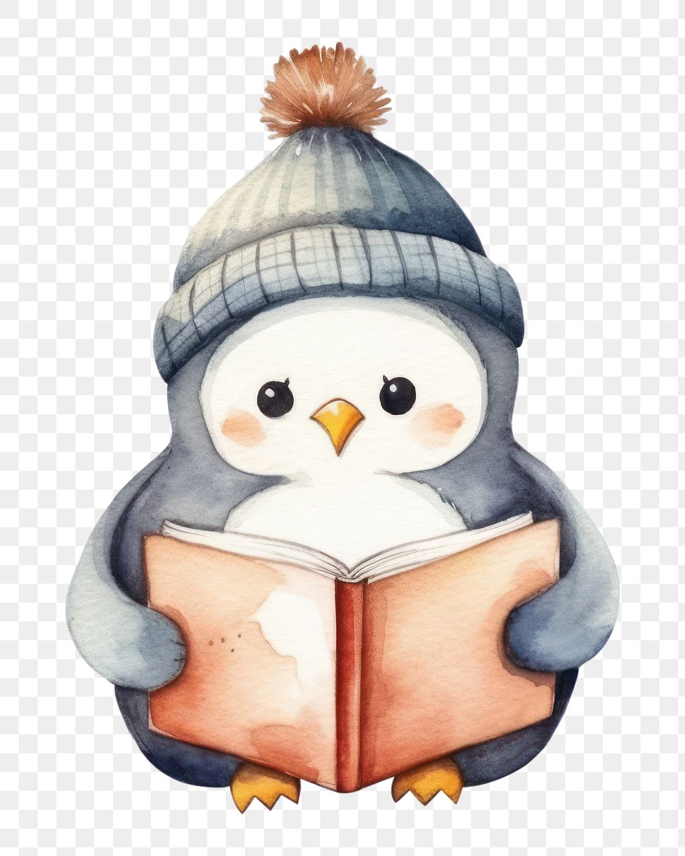 PNG Penguin read a book penguin cartoon winter. AI generated Image by rawpixel.