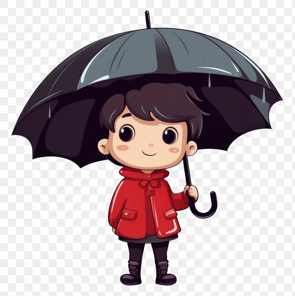 PNG  Umbrella cartoon coat architecture. AI generated Image by rawpixel.