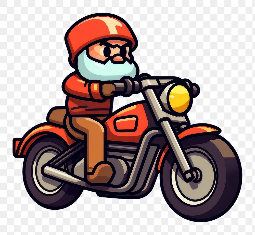 PNG Riding motorcycle vehicle cartoon transportation. AI generated Image by rawpixel.