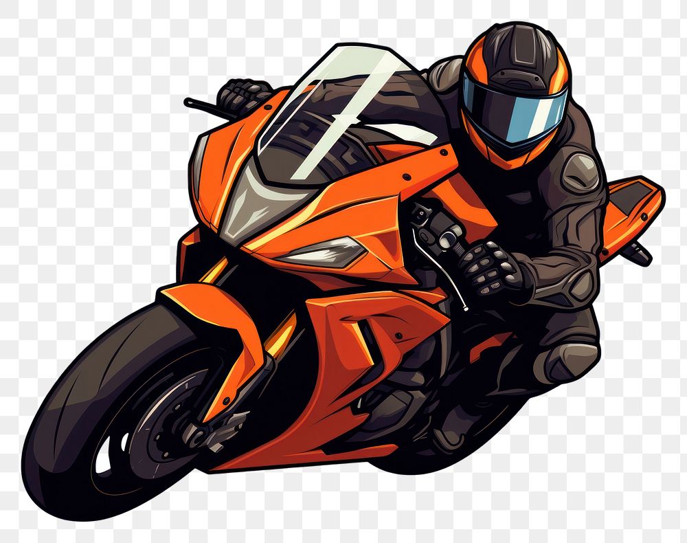 PNG Riding motorcycle vehicle cartoon helmet. AI generated Image by rawpixel.