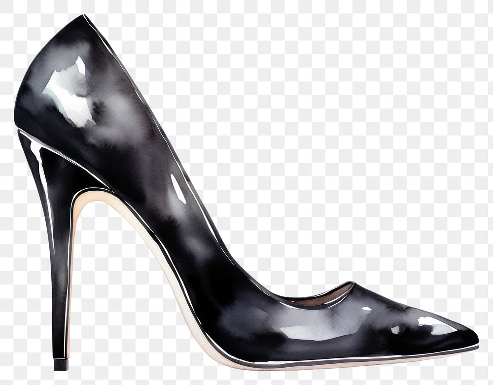 PNG Black high heels footwear fashion shoe. 