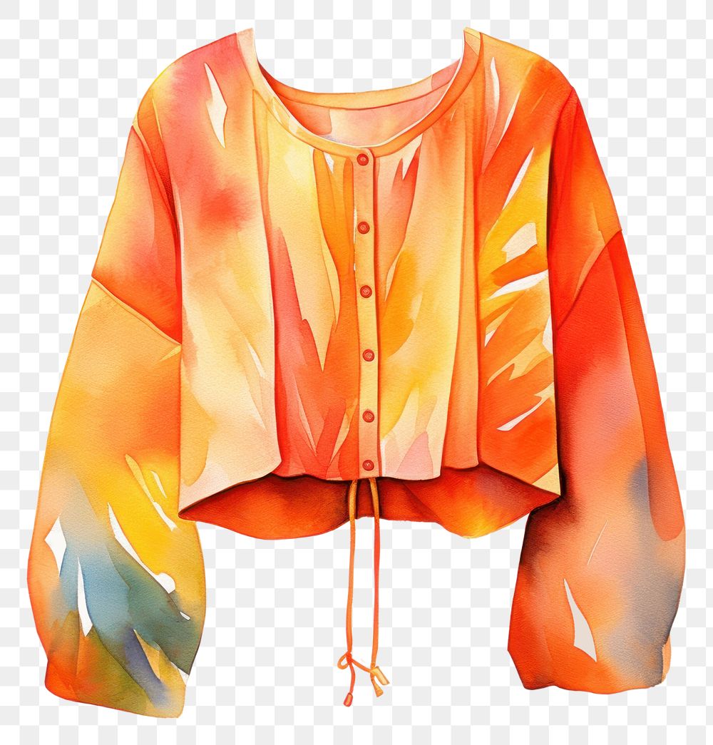 PNG Blouse fashion pattern sleeve. AI generated Image by rawpixel.