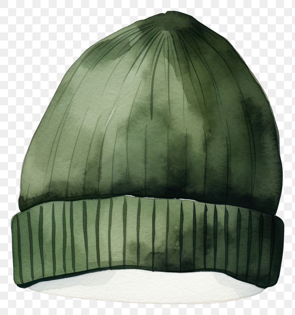 PNG Beanie green white background headgear. AI generated Image by rawpixel.