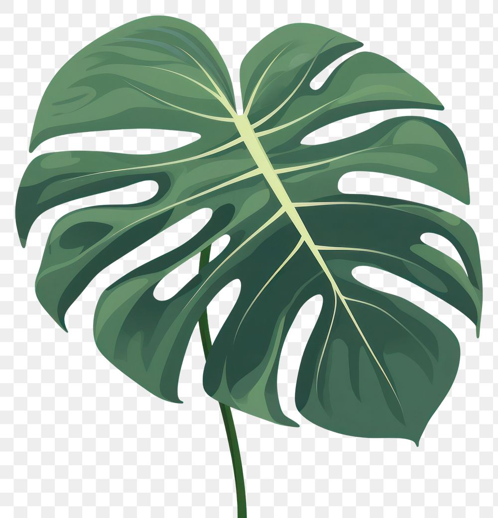 PNG Monstera leafs plant xanthosoma outdoors. 