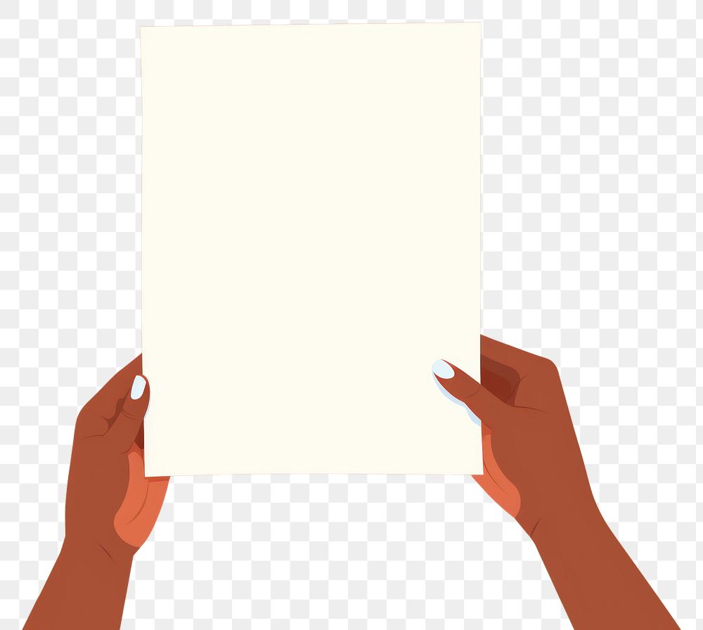 PNG Hand holding blank paper activity finger person. AI generated Image by rawpixel.