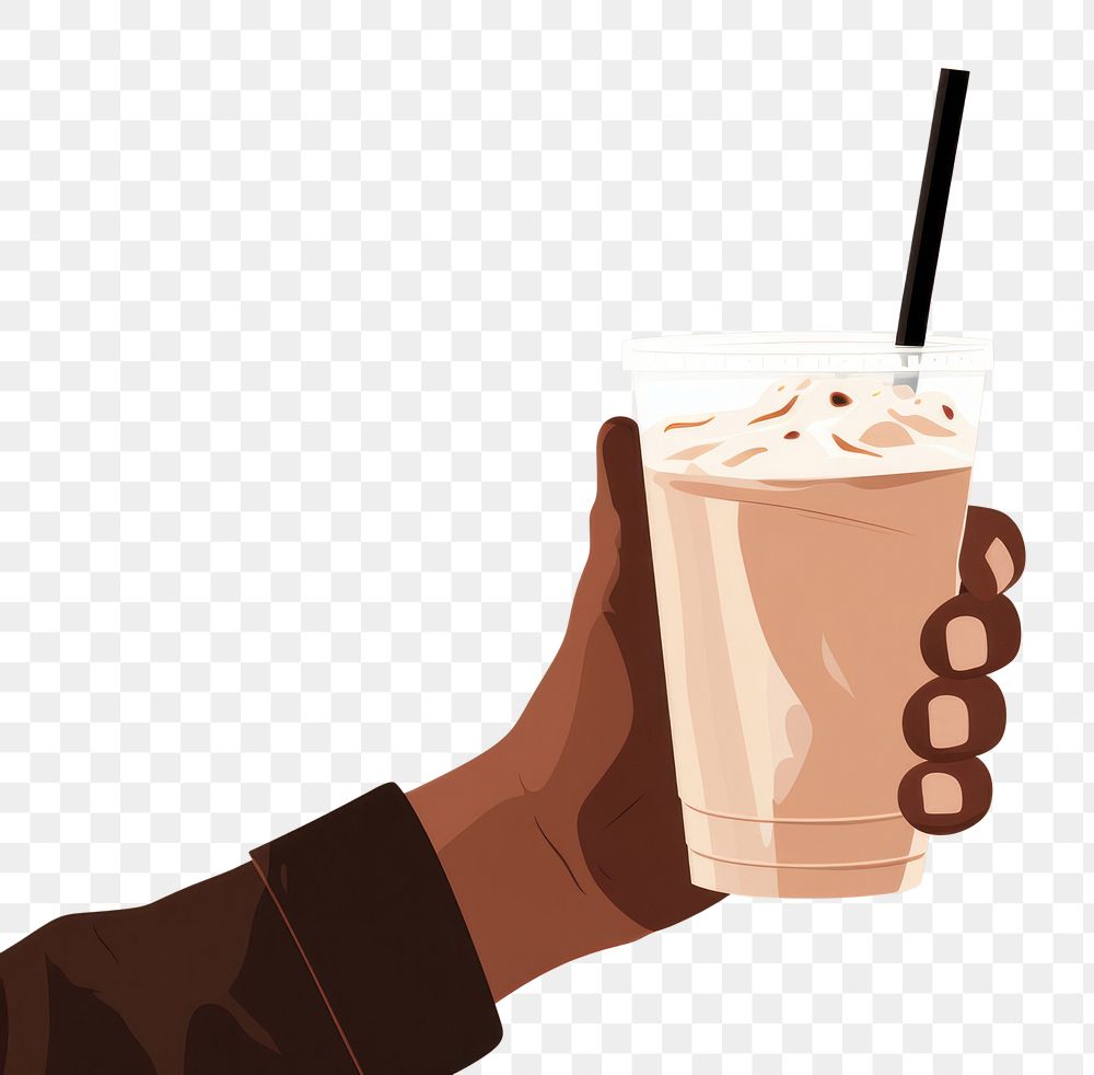 PNG Hand holding coffee drink refreshment disposable. 