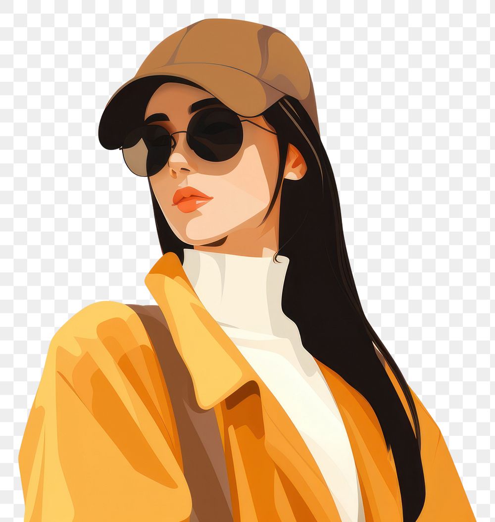 PNG Young female worker sunglasses portrait adult. AI generated Image by rawpixel.