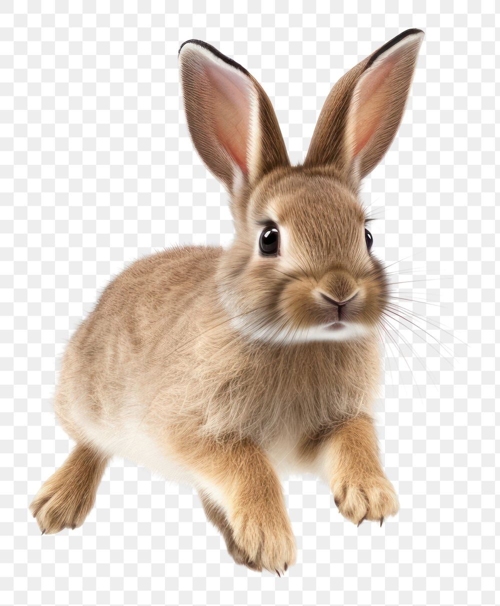 PNG Jumping wild rabbit animal mammal rodent. AI generated Image by rawpixel.