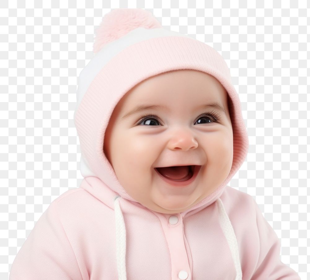 PNG Baby girl sweatshirt smile white background. AI generated Image by rawpixel.