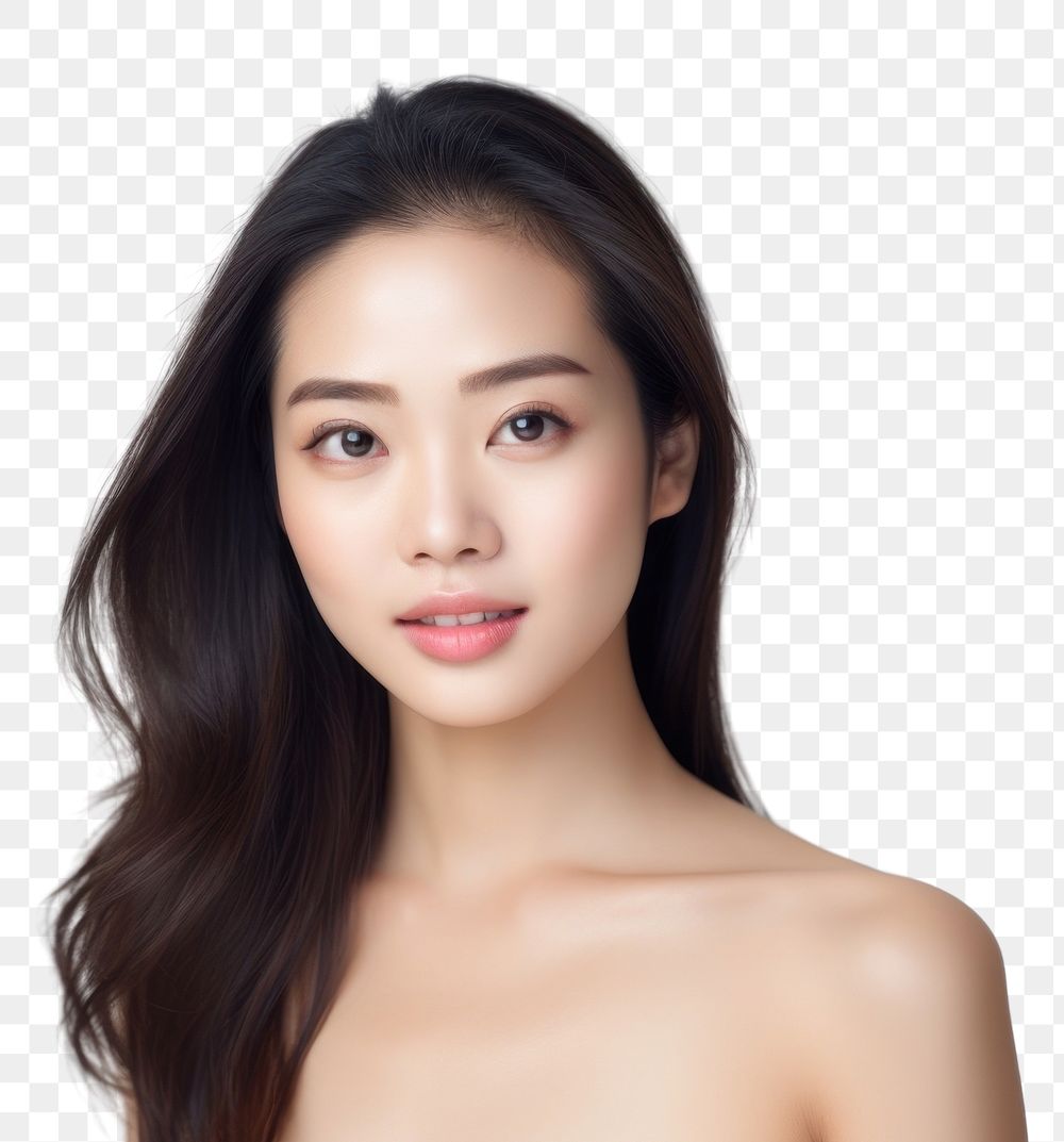PNG Beautiful Asian Woman portrait skin adult. AI generated Image by rawpixel.