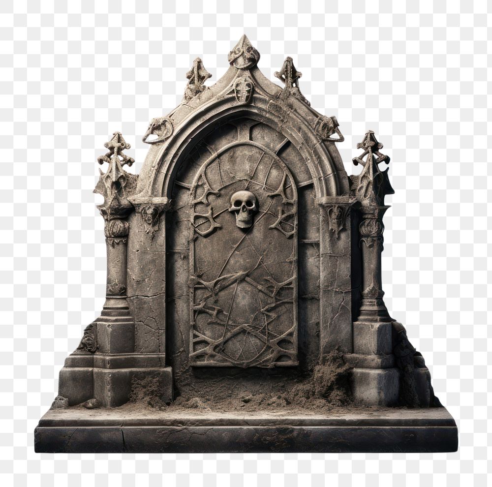 PNG Gothic tomb white background representation