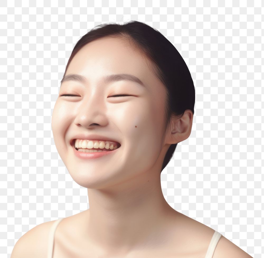 PNG Asian woman smile laughing adult. 