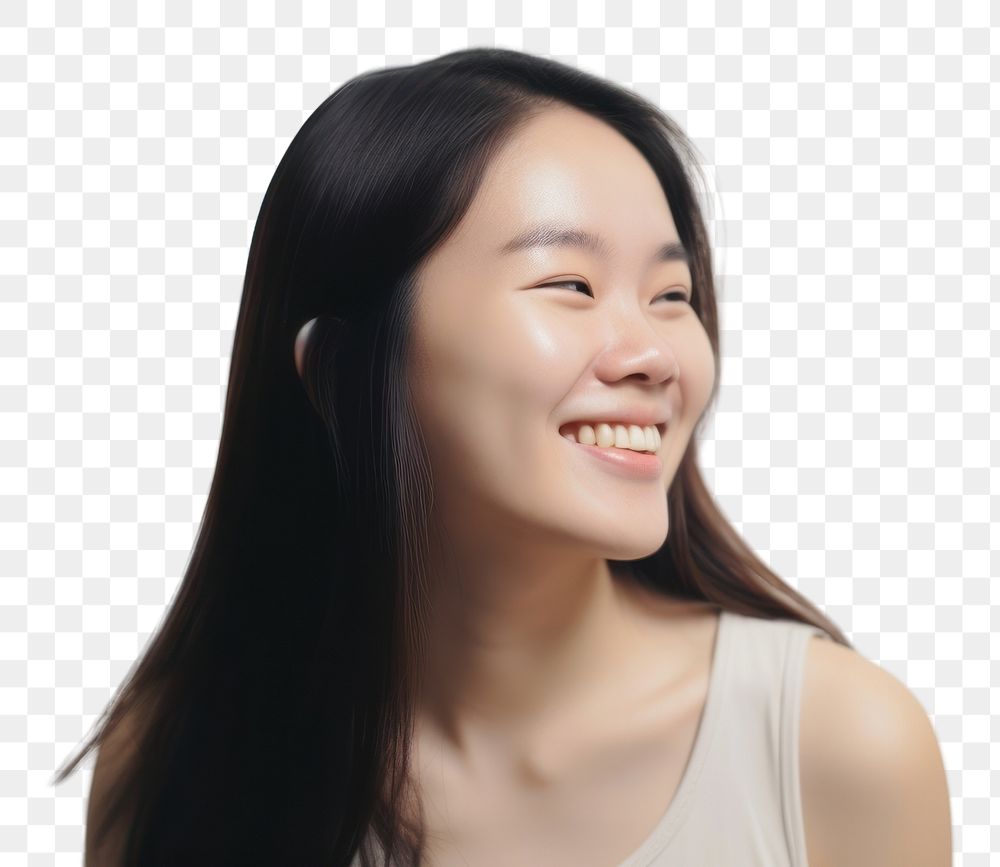 PNG Asian woman smile laughing adult. 