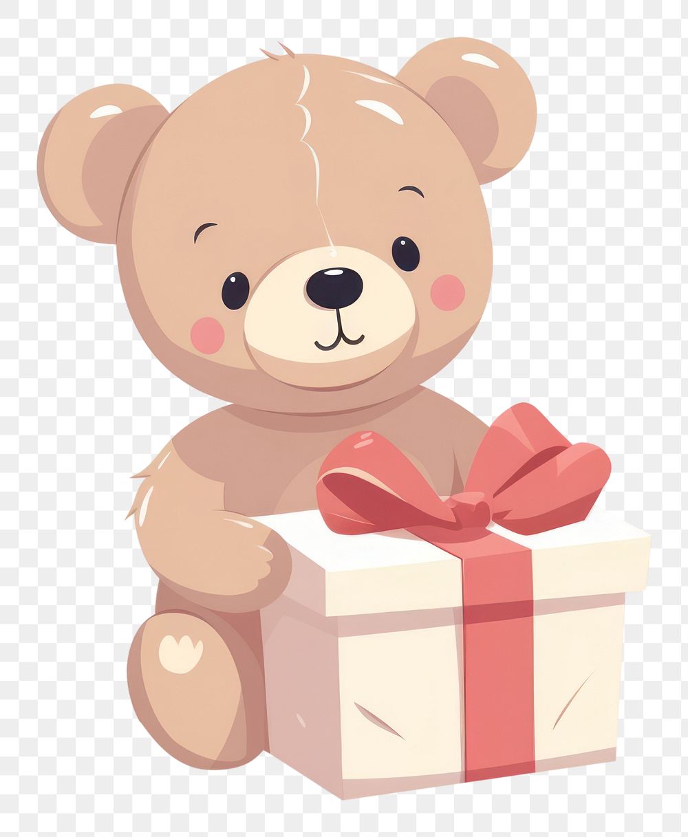 PNG A teddy bear gift toy representation. AI generated Image by rawpixel.