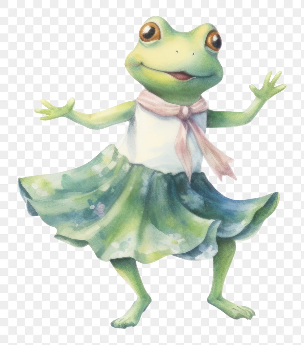 PNG Frog dancing amphibian animal representation. AI generated Image by rawpixel.