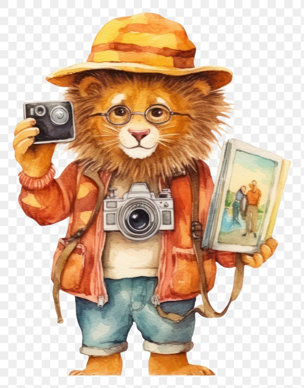 PNG Lion taking photos portrait camera mammal. AI generated Image by rawpixel.
