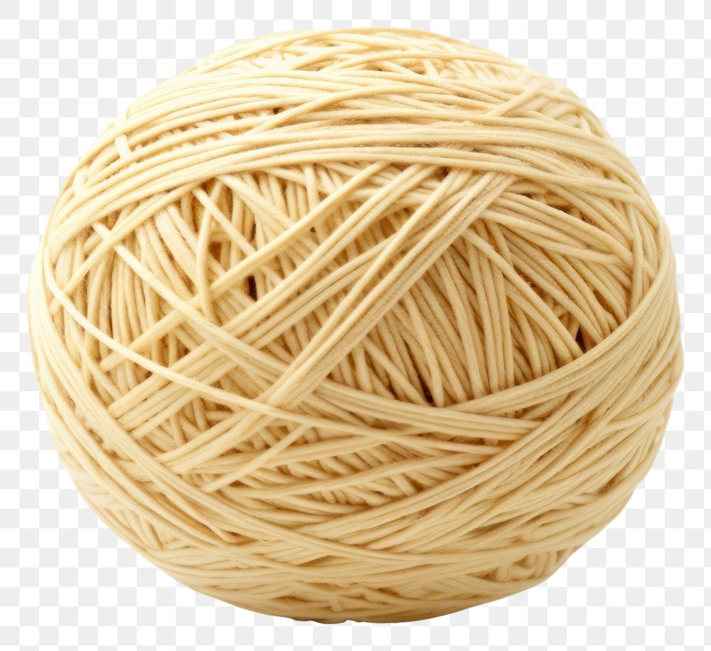 PNG White wool ball yarn. 