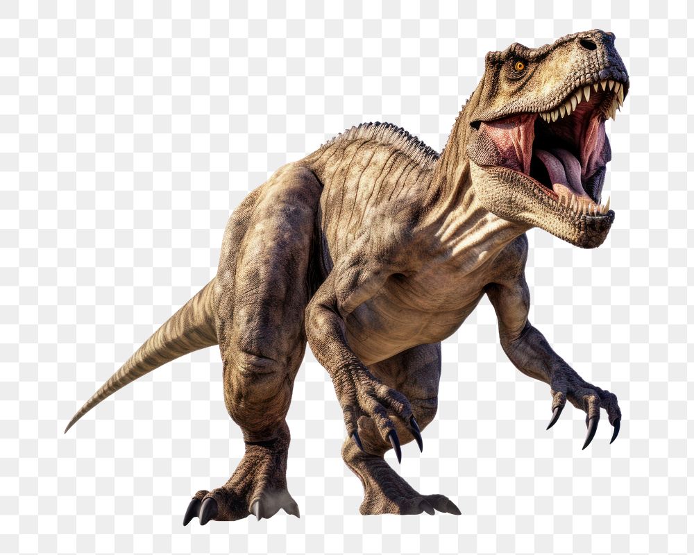 PNG Dinosaur T-rex reptile animal t-rex. AI generated Image by rawpixel.