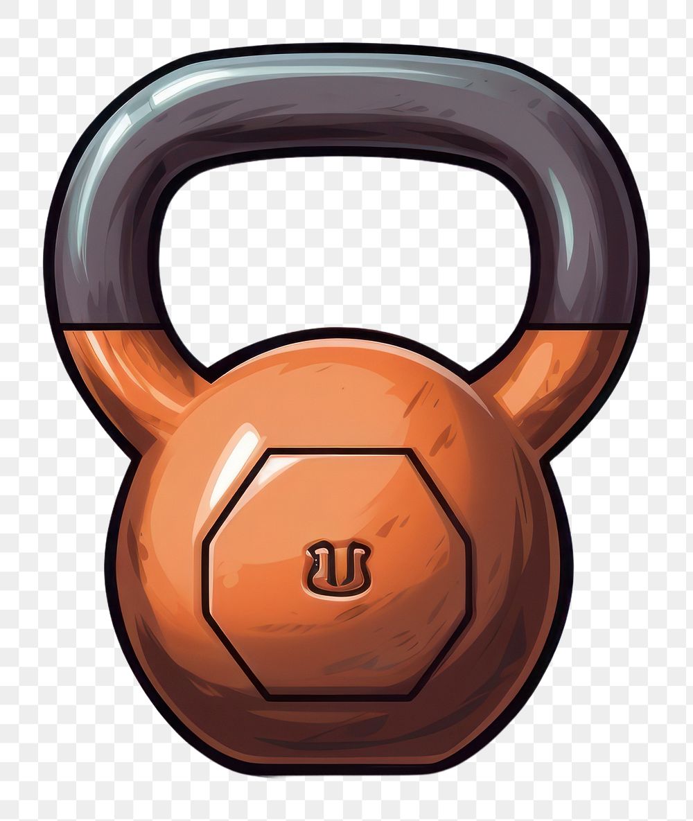 PNG Kettlebell illustration sports gym white background. AI generated Image by rawpixel.