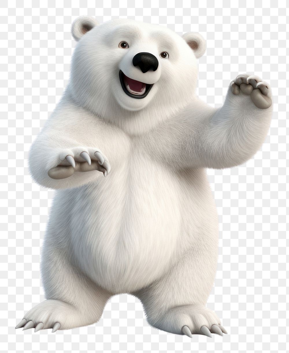 PNG Polar bear cartoon mammal white. 