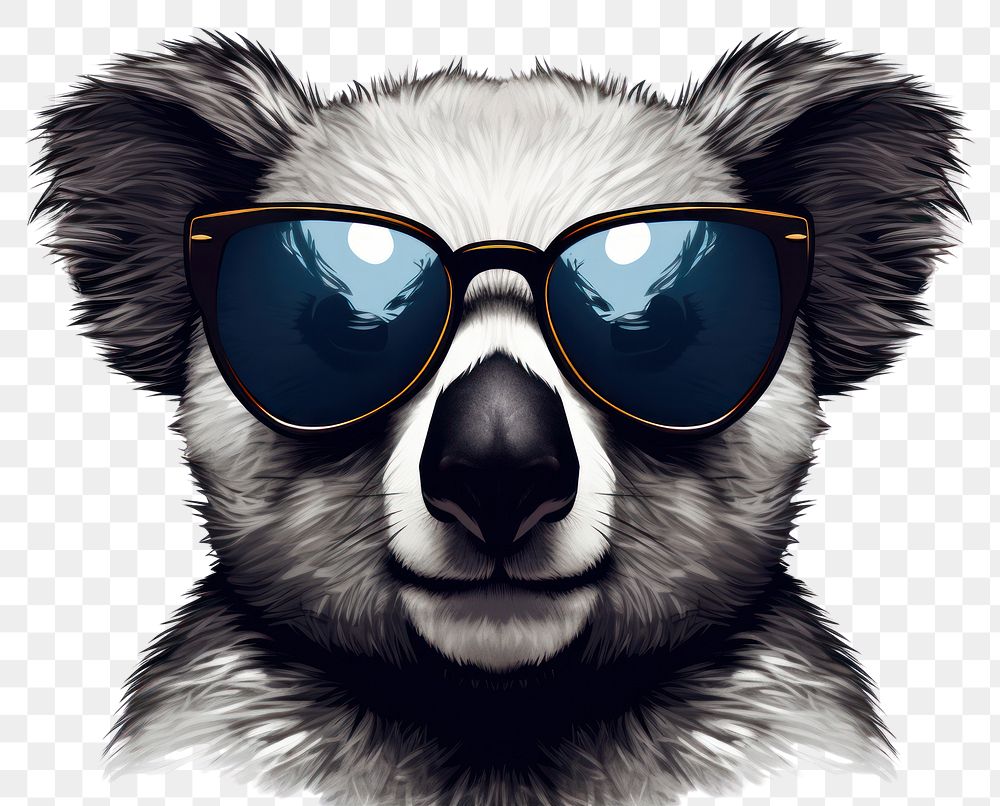 PNG Koala wearing sunglasses mammal animal dog. AI generated Image by rawpixel.