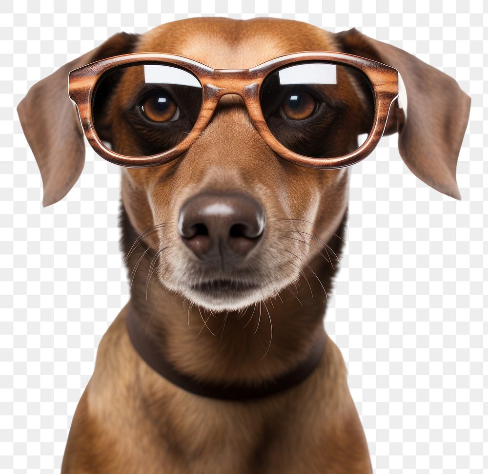 PNG Dog wearing glasses sunglasses mammal animal. AI generated Image by rawpixel.