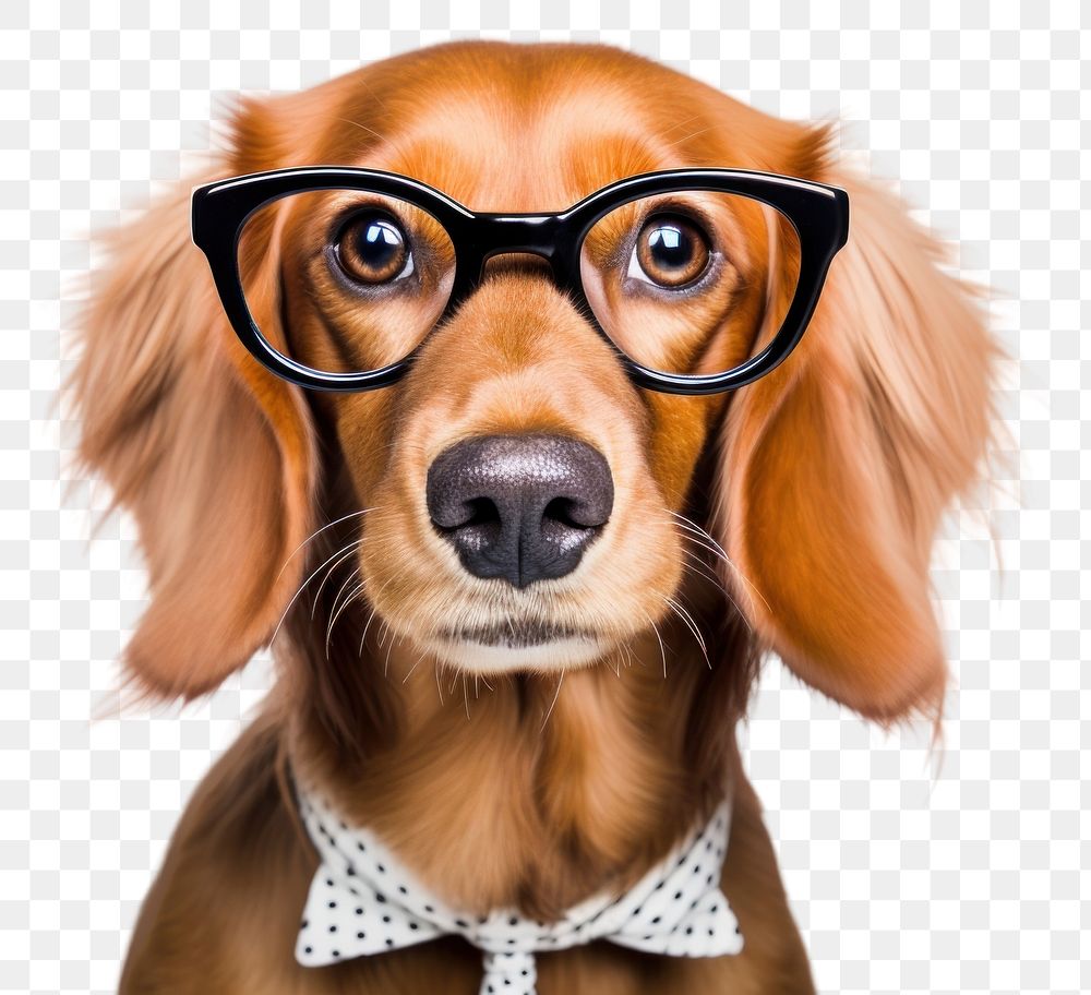 PNG Dog wearing glasses portrait mammal animal. 