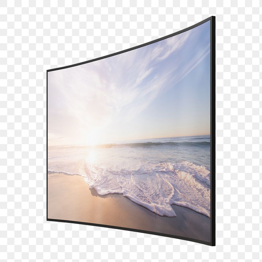 Smart TV screen png, transparent background