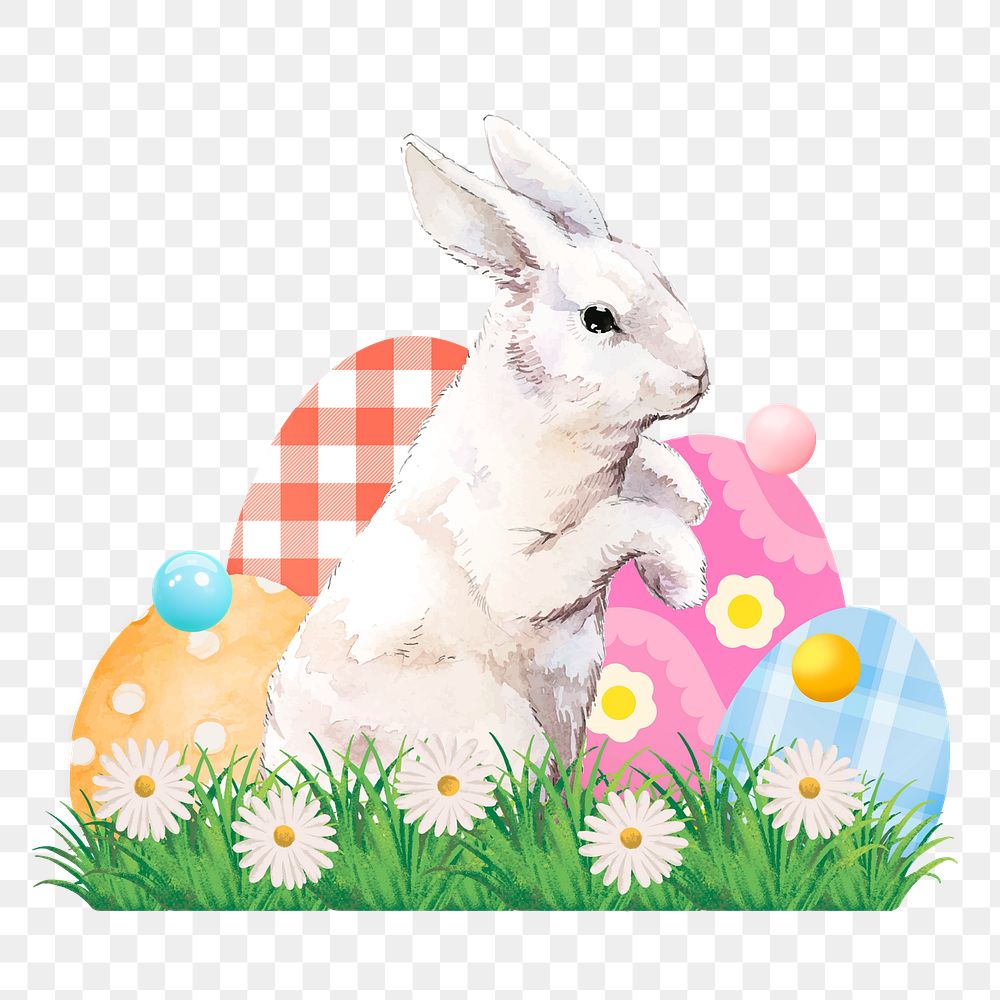 Easter bunny and eggs, creative remix