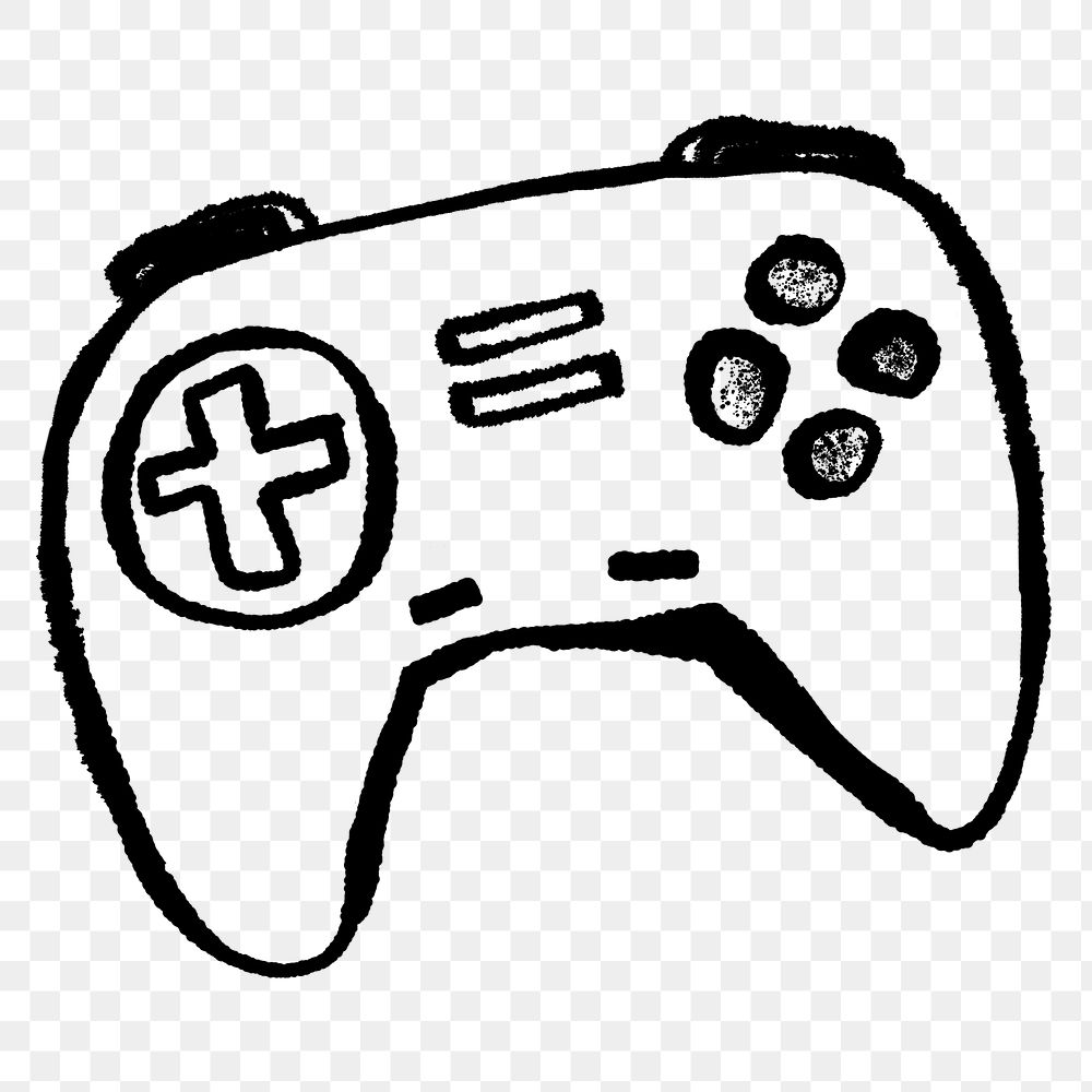 Gaming gear png doodle element, transparent background