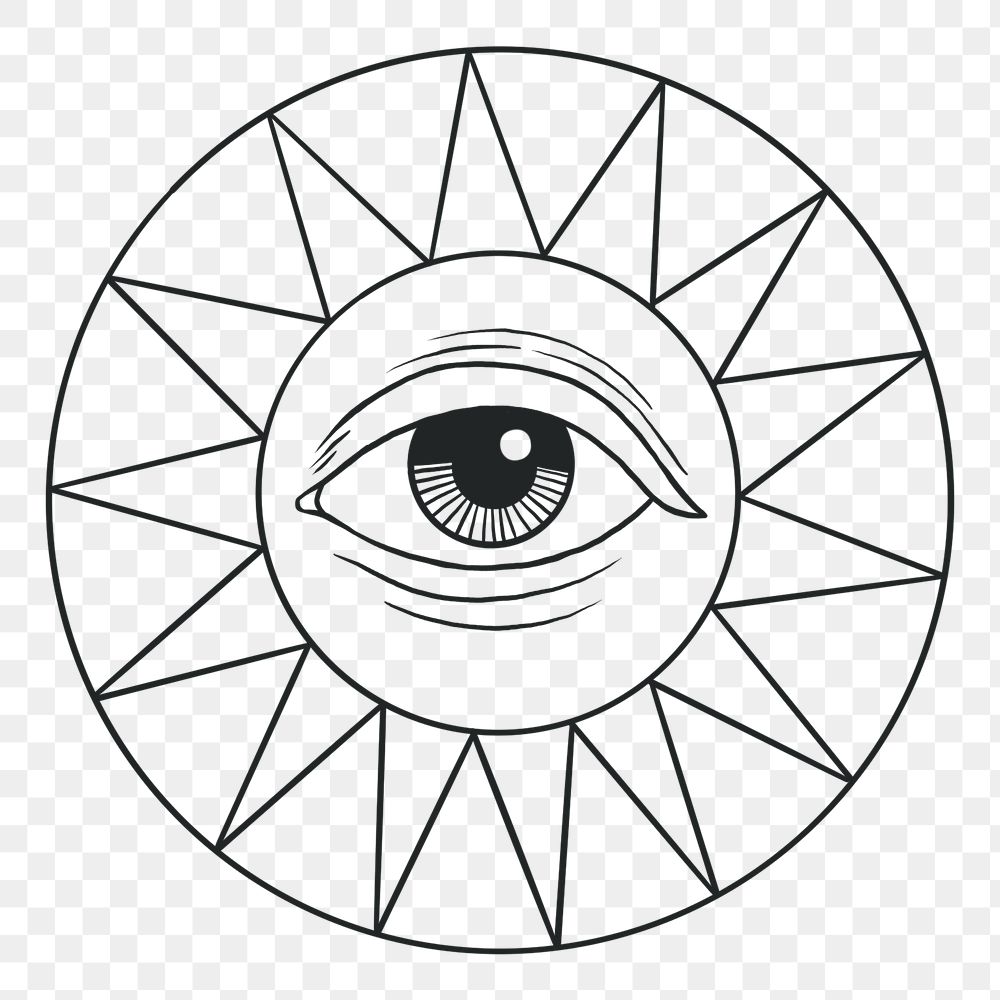 Celestial eyes png, spiritual illustration, transparent background