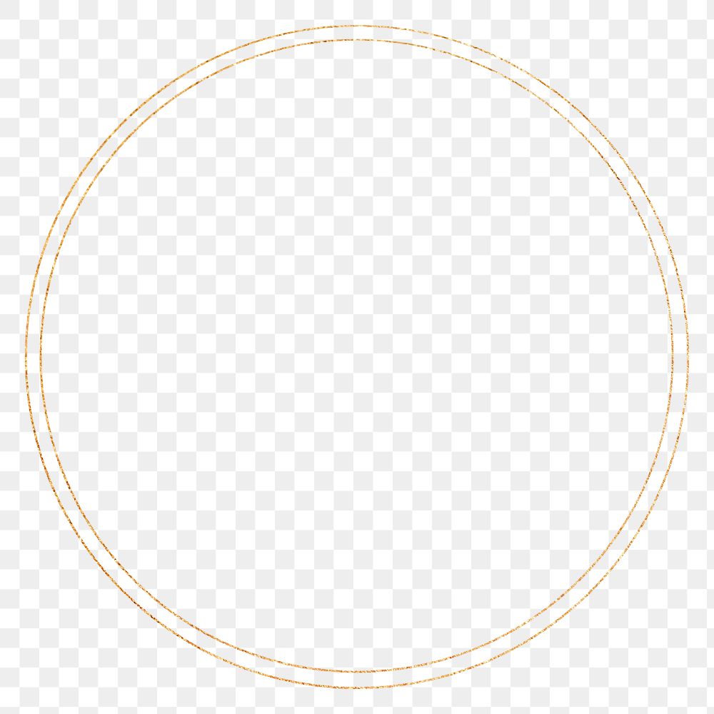 Golden circle png, spiritual illustration, transparent background